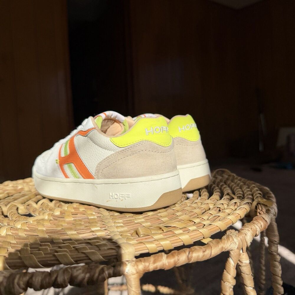 HOFF Gamla Stan Trainers Metro Fl In Multi Beige Cream Sneakers Women’s US 8 - Picture 3 of 16